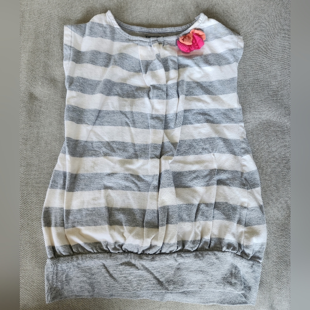 Baby dress stripped with bow applique 24m Oshkosh